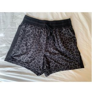Sport shorts| Brand: Athletic Works, Size: Medium, & Color: Black Leopard print